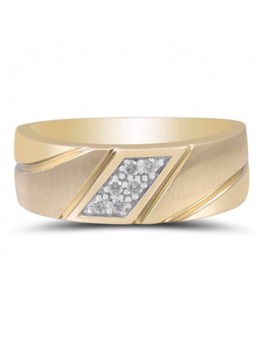 1/10 CTW Diamond Wedding Ring in 10KT Yellow Gold le des métaux précieux