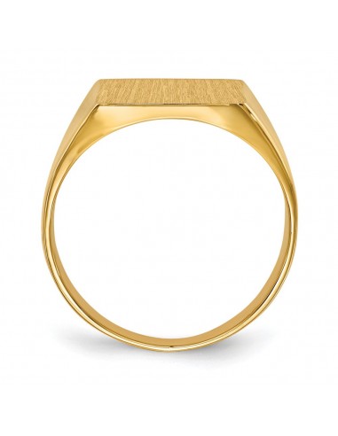 14KT Yellow Gold 13X12MM Closed Back Signet Ring Size 8.5 en ligne