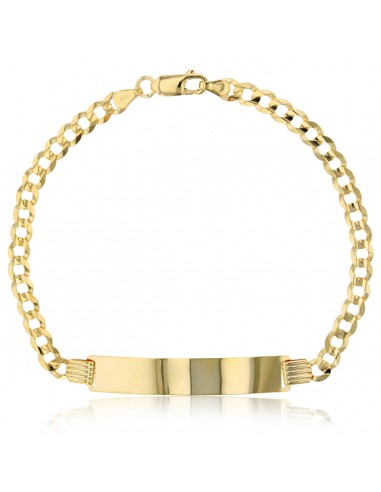 14KT Yellow Gold 7-inch 4.5MM Cuban Link ID Bracelet commande en ligne