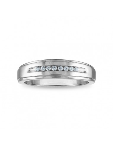 1/10 CTW Diamond Wedding Ring in 10KT White Gold du meilleur 