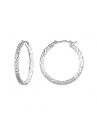 10KT White Gold 30MM Hoop Earrings une grave pollution 