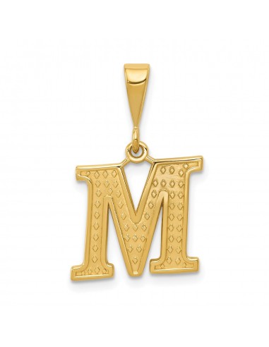 14k Initial M Charm les ctes