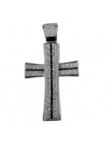 Luxe Layers Sterling Silver Cubic Zirconia Cross X-Large Pendant. Chain Not Included Profitez des Offres !