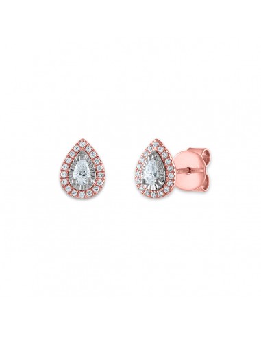 1/3 CTW Diamond Halo Stud Earrings in 10KT Rose Gold outlet