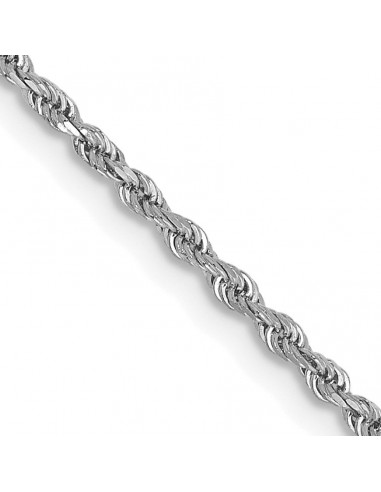 14KT White Gold 24-inch 1.5MM Diamond-cut Lobster Clasp Rope Chain Les êtres humains sont 