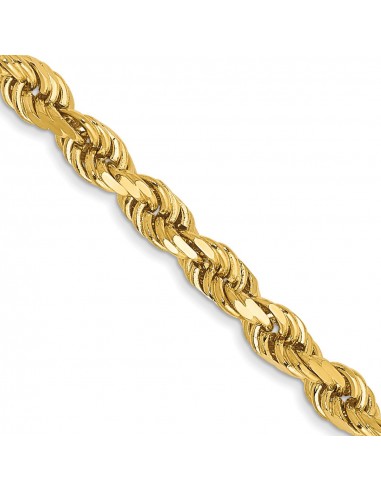 14KT Yellow Gold 18-inch 3MM Diamond-cut Lobster Clasp Rope Chain JUSQU'A -70%! 