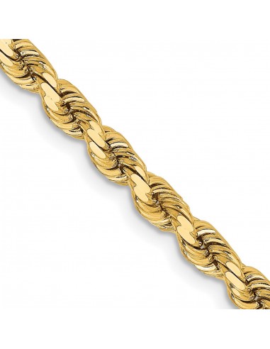 14KT Yellow Gold 28-inch 3.75MM Rope Chain une grave pollution 