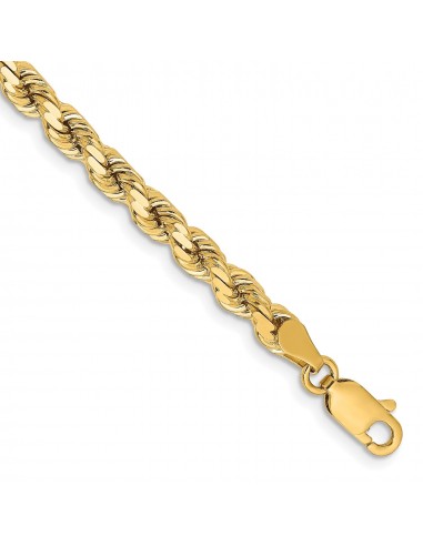 14KT Yellow Gold 7-inch 4.25MM Rope Bracelet 2024