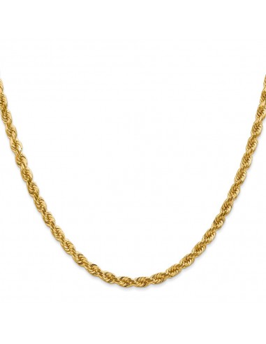 14KT Yellow Gold 16-inch 4MM Diamond-cut Lobster Clasp Rope Chain acheter