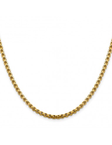 14KT Yellow Gold 30-inch 3.6MM Box Chain vente chaude votre 