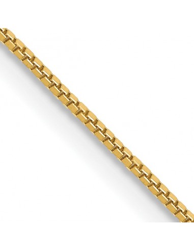 14KT Yellow Gold 22-inch 0.7MM Lobster Clasp Box Chain rembourrage situé sous