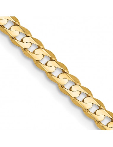 14KT Yellow Gold 20-inch 3MM Lobster Clasp Curb Chain du meilleur 