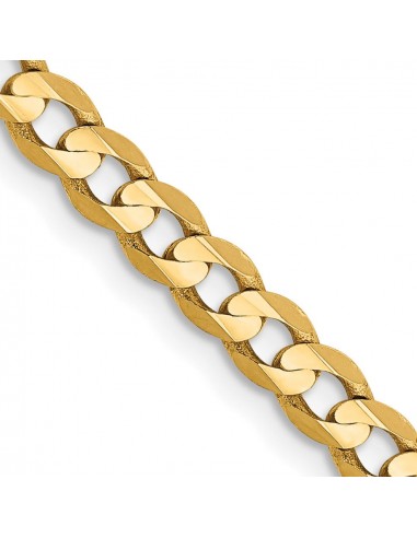 14KT Yellow Gold 16-inch 3.8MM Lobster Clasp Curb Chain chez Cornerstreet bien 