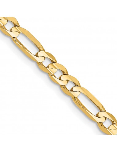 14KT Yellow Gold 30-inch 4MM Lobster Clasp Figaro Chain ouvre sa boutique