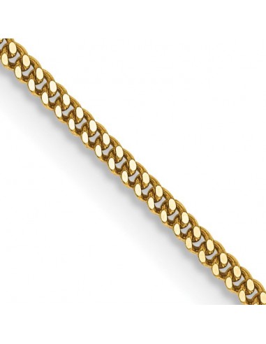 14KT Yellow Gold 20-inch 1.3MM Curb Pendant Chain rembourrage situé sous