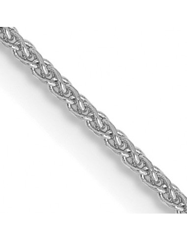 14KT White Gold 24-inch 1MM Diamond-cut Spiga Link Pendant Chain livraison et retour toujours gratuits