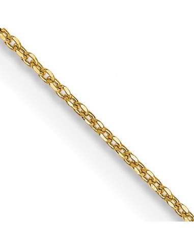 14KT Yellow Gold 16-inch 0.6MM Diamond-cut Cable Pendant Chain les ligaments