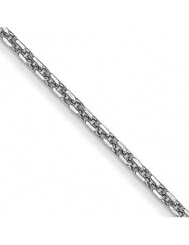 14KT White Gold 24-inch 0.95MM Diamond-cut Lobster Clasp Cable Pendant Chain 50-70% off 