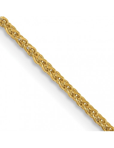 14KT Yellow Gold 16-inch 1.2MM Diamond-cut Lobster Clasp Spiga Link Chain Les magasins à Paris