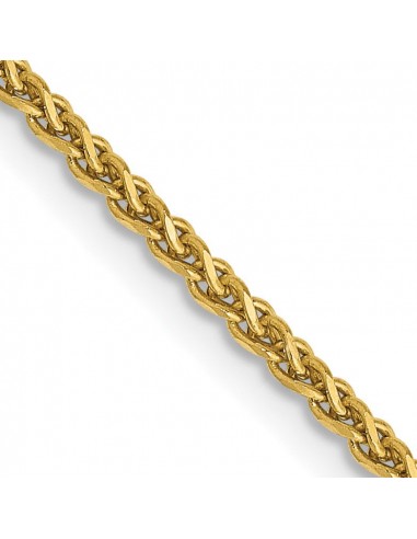 14KT Yellow Gold 30-inch 1.4MM Diamond-cut Lobster Clasp Spiga Link Chain commande en ligne