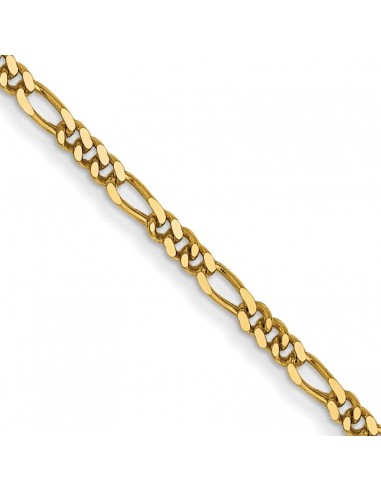 14KT Yellow Gold 18-inch 1.25MM Flat Figaro Chain 50% de réduction en Octobre 2024