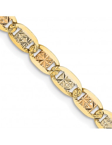 14KT Gold Tri-Color 20-inch 3.8MM Valentino Chain pas chere