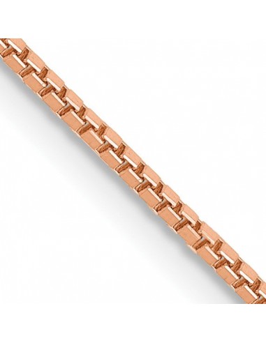 14KT Rose Gold 16-inch 1MM Lobster Clasp Box Chain s'inspire de l'anatomie humaine