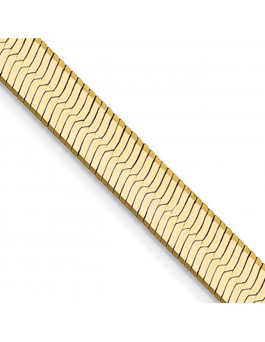 14KT Yellow Gold 16-inch 5MM Lobster Clasp Herringbone Chain paiement sécurisé