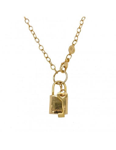 14KT Yellow Gold 18-inch Lock and Key Necklace en ligne