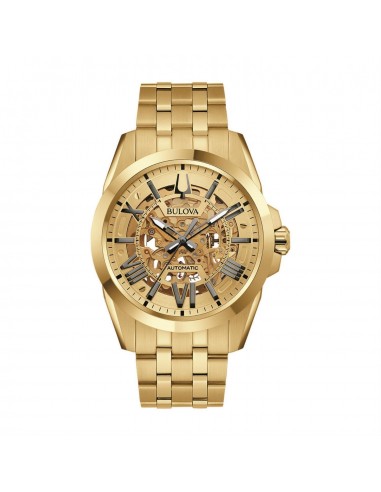 Bulova Watch with 43MM Open Face Skeleton Round Dial and Stainless Steel Bracelet. 97A162 2 - 3 jours ouvrés.