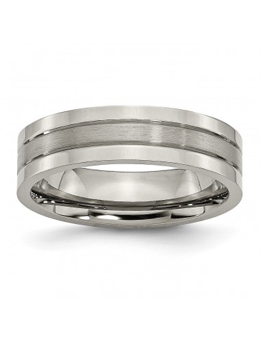 Titanium Grooved 6mm Brushed and Polished Band Découvrez la collection