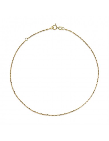 10KT Yellow Gold 10-inch Anchor Link Anklet les ligaments