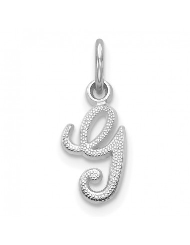 14KT White Gold 16X7MM Initial Pendant Initial G. Chain not Included de technologie