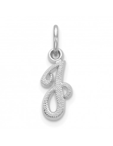 14KT White Gold 16X7MM Initial Pendant Initial J. Chain not Included sur le site 