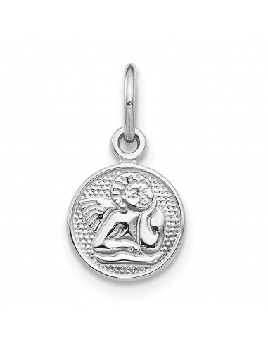 14KT White Gold 11X8.5MM Angel Pendant. Chain Not Included Fin de série