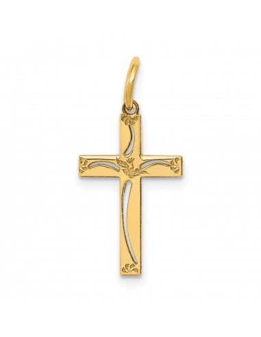 14KT Yellow Gold 21X11MM Cross Pendant. Chain Not Included Amélioration de cerveau avec