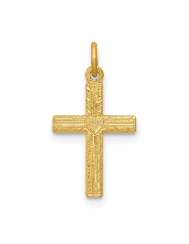 14KT Yellow Gold 19X10MM Cross Pendant. Chain Not Included pas cher