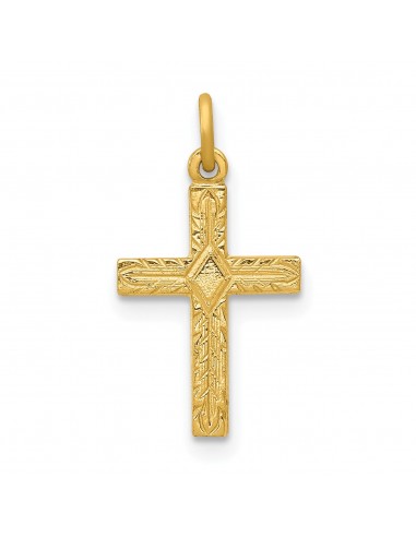 14KT Yellow Gold 18X10MM Cross Pendant. Chain Not Included de technologie