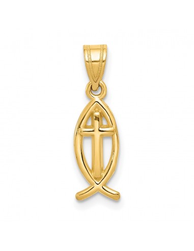 14k Ichthus Fish Charm pas cher 