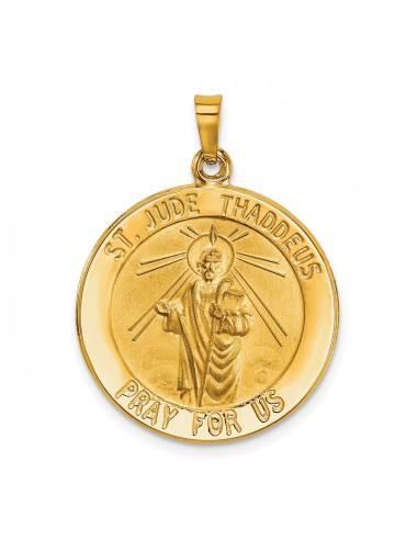 14KT Yellow Gold 31X22MM Medal Saint Jude Pendant. Chain Not Included la chaussure