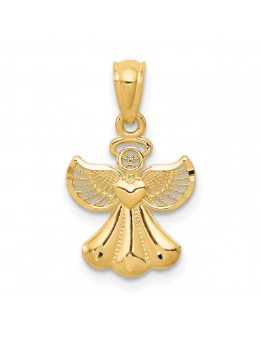 14KT Yellow Gold 20X11MM Angel Pendant. Chain Not Included Pour