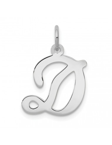 14KT White Gold 20X14MM Initial Pendant Initial D. Chain not Included En savoir plus