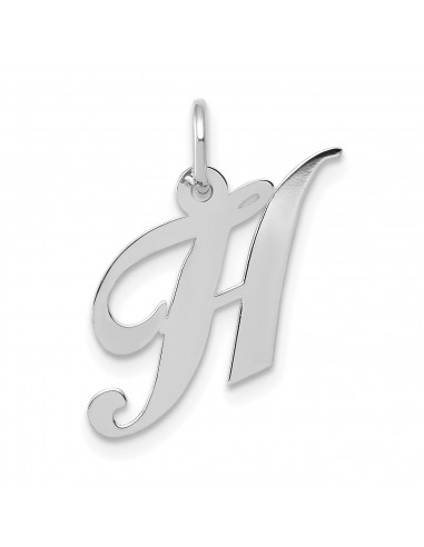 14KT White Gold Initial Pendant Initial H. Chain not Included d'Europe débarque