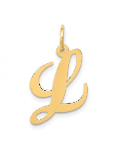 14K Medium Fancy Script Initial L Charm destockage