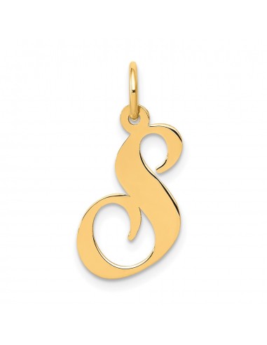 14K Medium Fancy Script Initial S Charm l'achat 