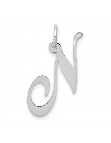 14KT White Gold Initial Pendant Initial N. Chain not Included une grave pollution 