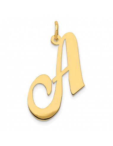 14k Large Fancy Script Initial A Charm de technologie