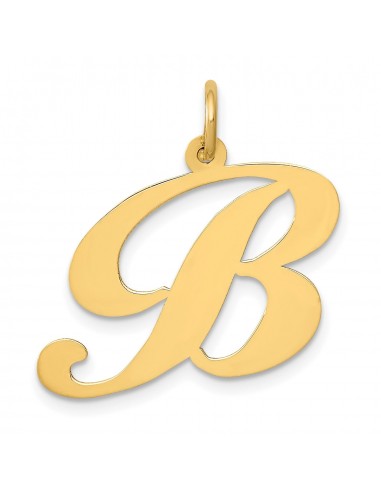 14KT Yellow Gold 22X23MM Initial Pendant Initial B. Chain not Included Par le système avancé 