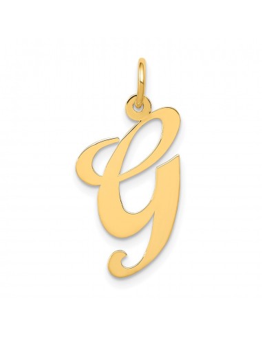 14k Large Fancy Script Initial G Charm chez Cornerstreet bien 