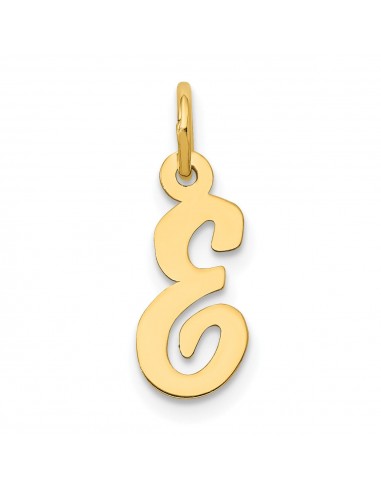 14KT Yellow Gold Initial Pendant Initial E. Chain not Included Véritable concentré